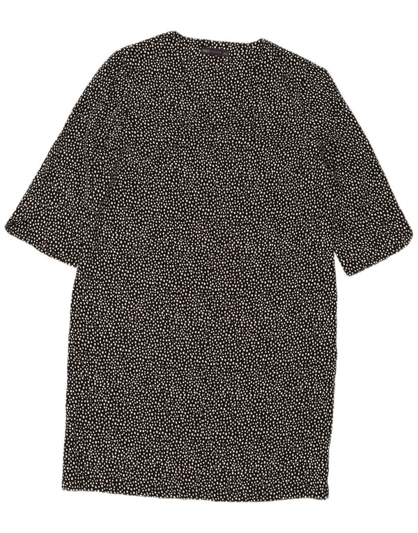 MARKS & SPENCER Vestido recto para mujer UK 44 Poliéster geométrico negro grande