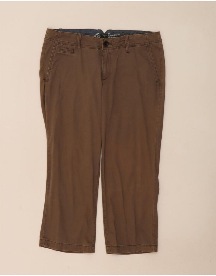 Eddie Bauer Pantalones Capri para Mujer US 8 Mediano W34 L23 Algodón Beige