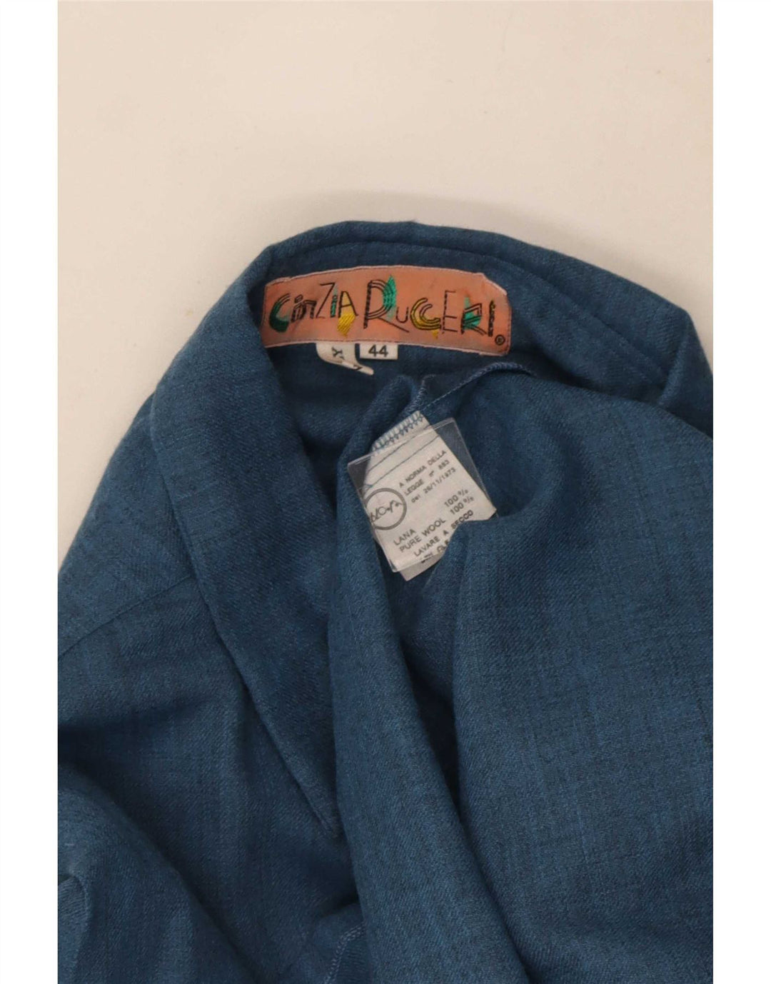 Camisa Oversize Mujer Cinzia Rocca IT 44 Lana Azul Medio