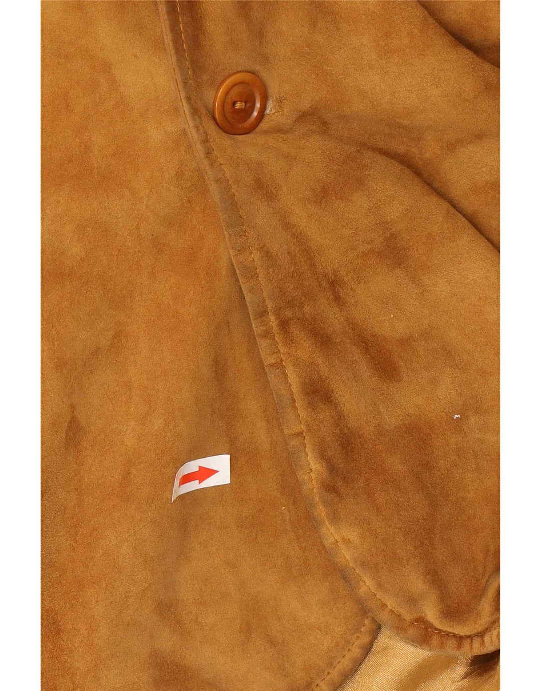 Chaqueta de ante vintage para hombre IT 46 cuero marrón pequeño