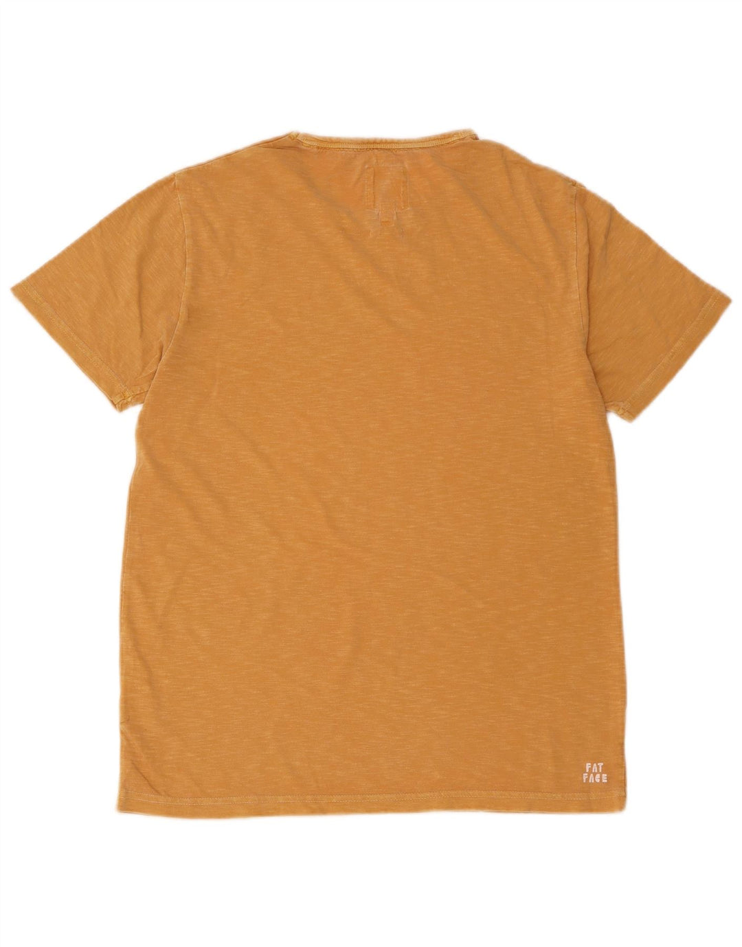 FAT FACE Camiseta gráfica para hombre Top pequeño de algodón moteado amarillo