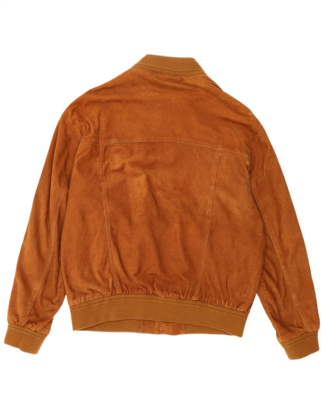 Vintage hombres ante bomber chaqueta Reino Unido 40 cuero marrón grande