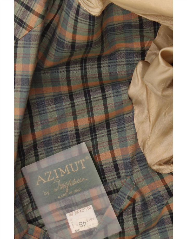 Ingram - Chaqueta tipo blazer Azimut para mujer, 2 botones, IT 48 XL, algodón a cuadros verdes