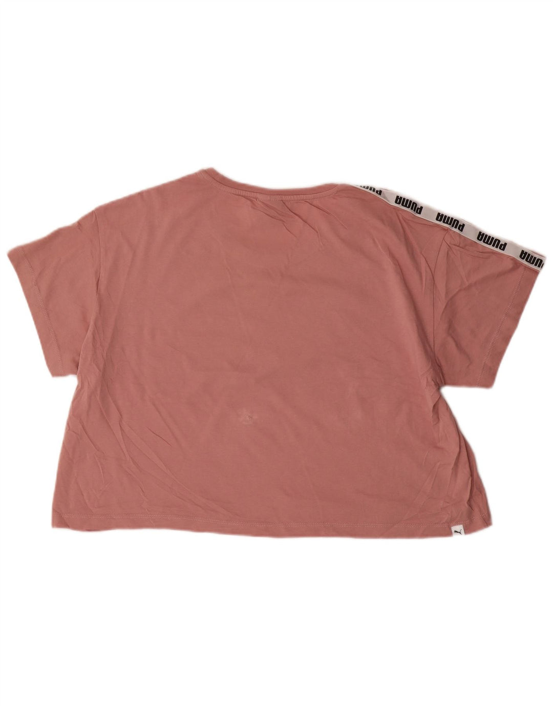 Puma Camiseta holgada para mujer con estampado gráfico, talla 40, color rosa