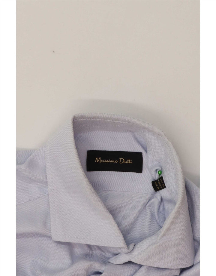 Camisa Massimo Dutti Hombre EU 39 Azul Medio