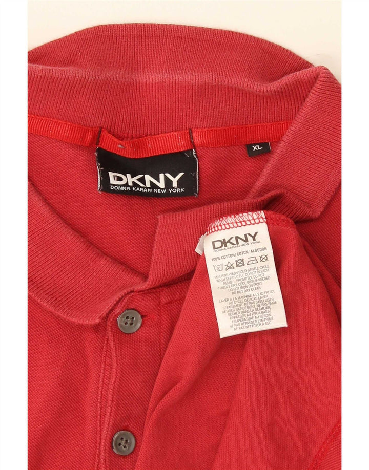 Polo Dkny Hombre XL Algodón Rojo
