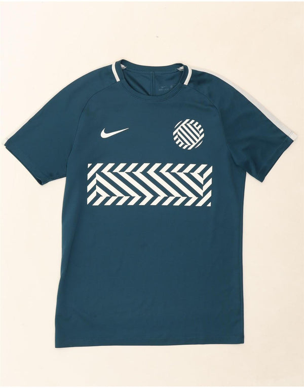 NIKE Mens Dri Fit Graphic T-Shirt Top Medium Blue