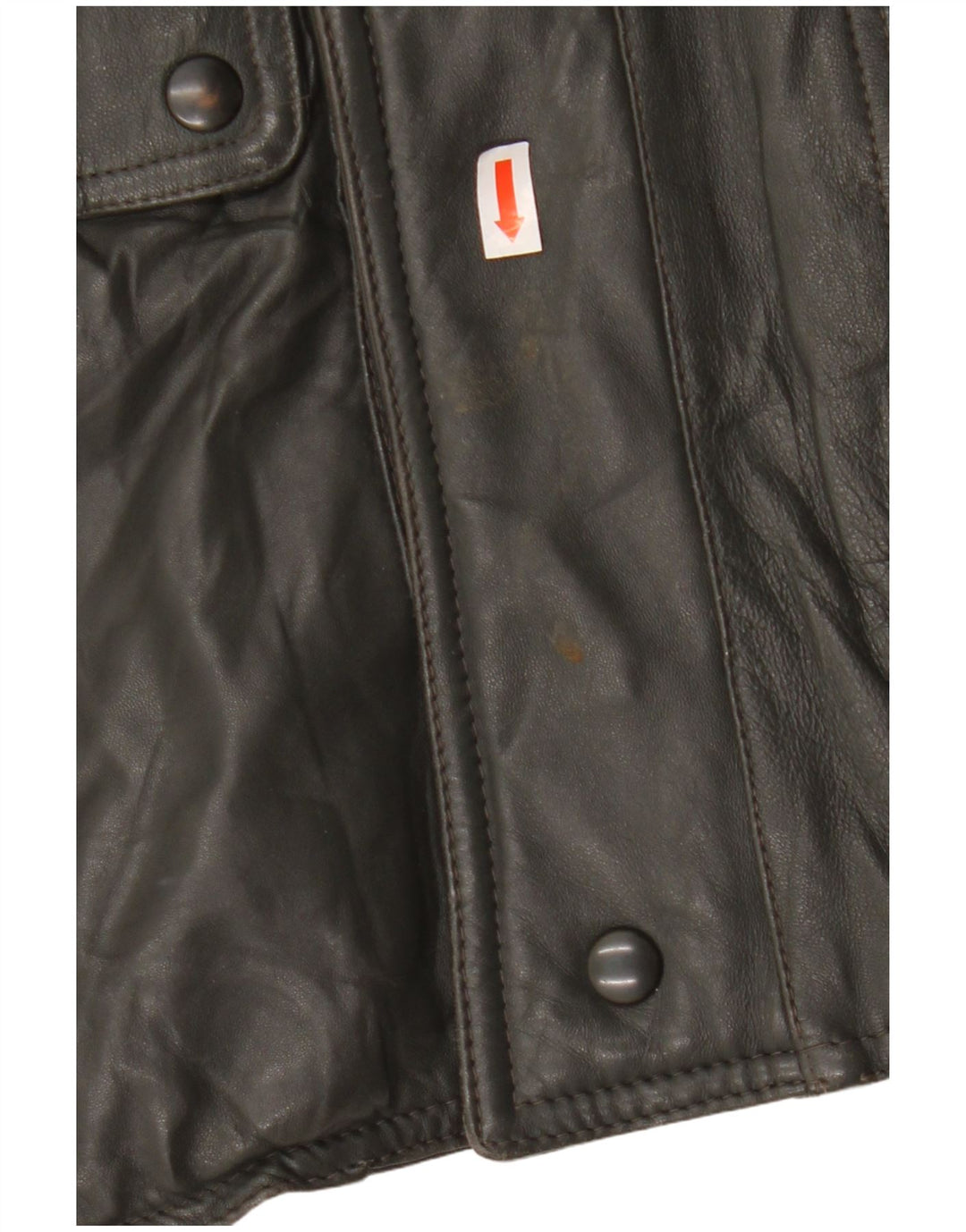 Vintage hombres chaqueta de cuero militar Reino Unido 38 gris medio