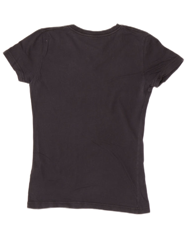 Nike Camiseta Slim Fit para Mujer UK 10 Small Black Cotton