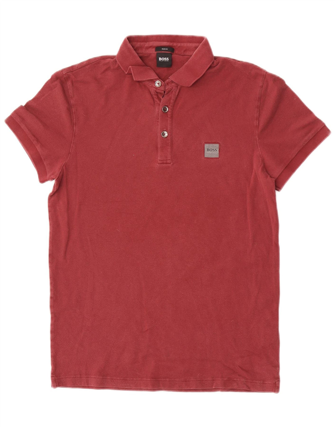 Hugo Boss Hombre | Polo slim fit de algodón granate medio