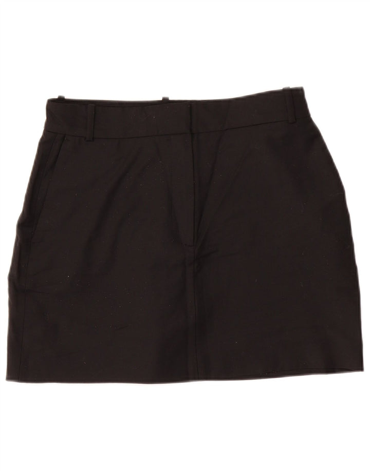 ZARA Mujer Mini Falda Mediana W28 Negro Poliéster
