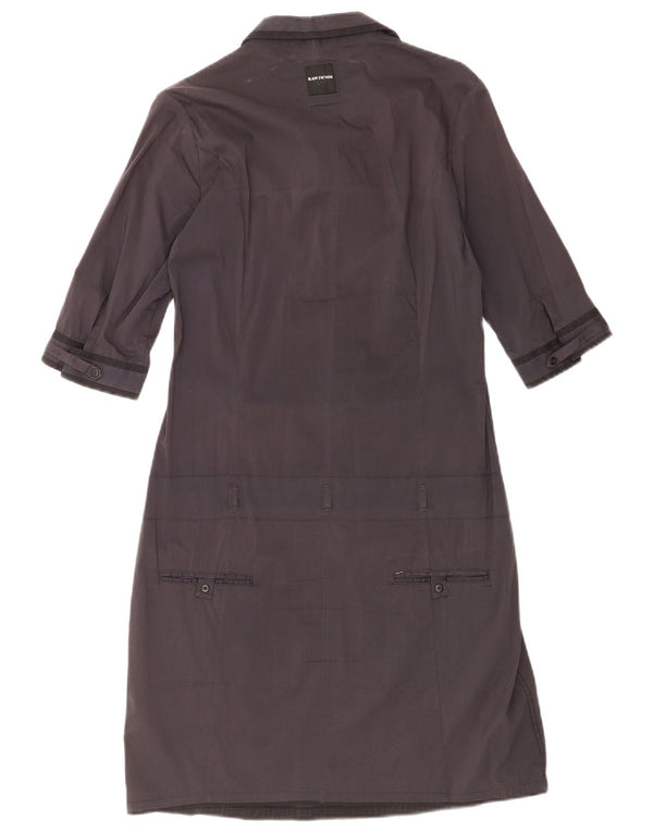G-Star Womens 3/4 Sleeve Sheath Dress UK 14 Medium Grey Cotton