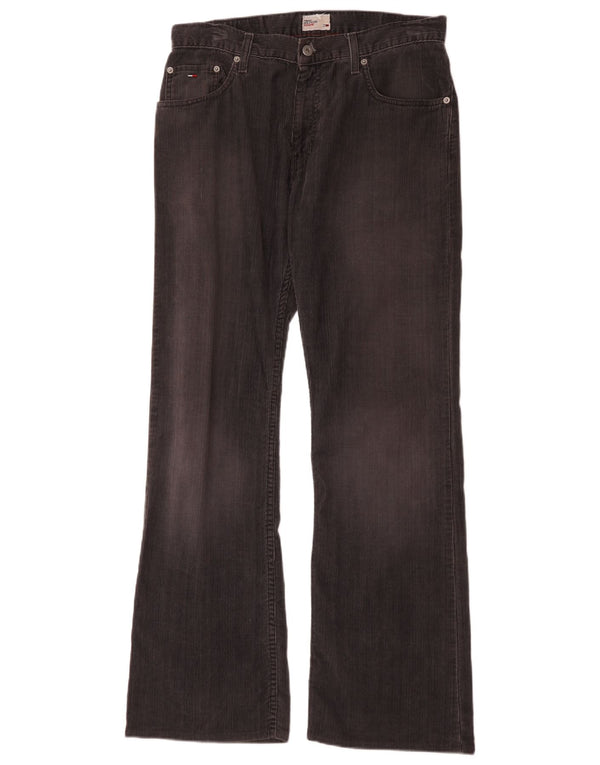 Tommy Hilfiger Pantalones de pana con corte de bota para hombre W32 L34 Algodón gris