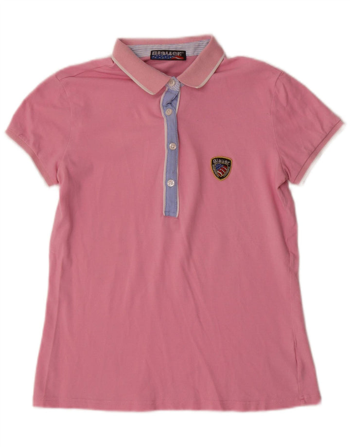 Blauer Polo para Mujer UK 12 Medium Pink