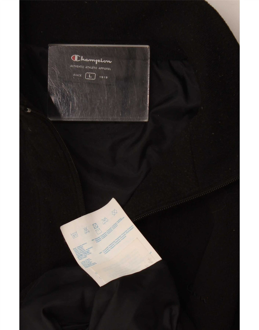 Champion Chaqueta polar para hombre UK 40 Large Poliéster negro