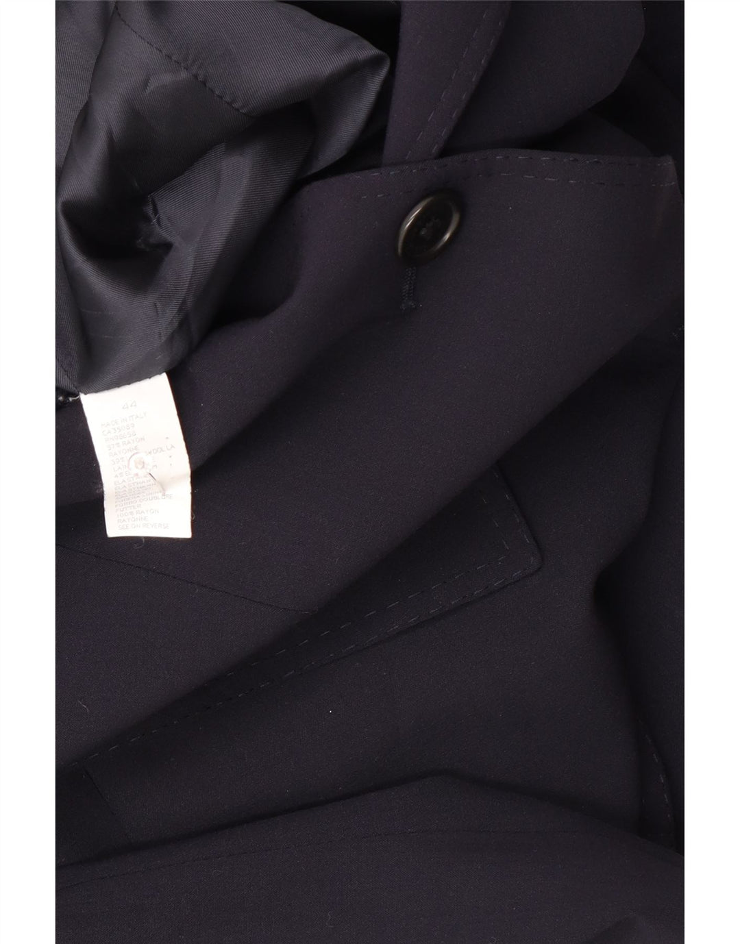 PAUL & SHARK Womens 2 Button Blazer Jacket IT 44 Medium Navy Blue Rayon Vintage Paul & Shark and Second-Hand Paul & Shark from Messina Hembry 