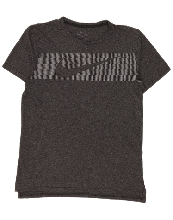NIKE Camiseta Dri Fit para Hombre con gráfico, Parte Superior pequeña, Color Gris, poliéster a Rayas