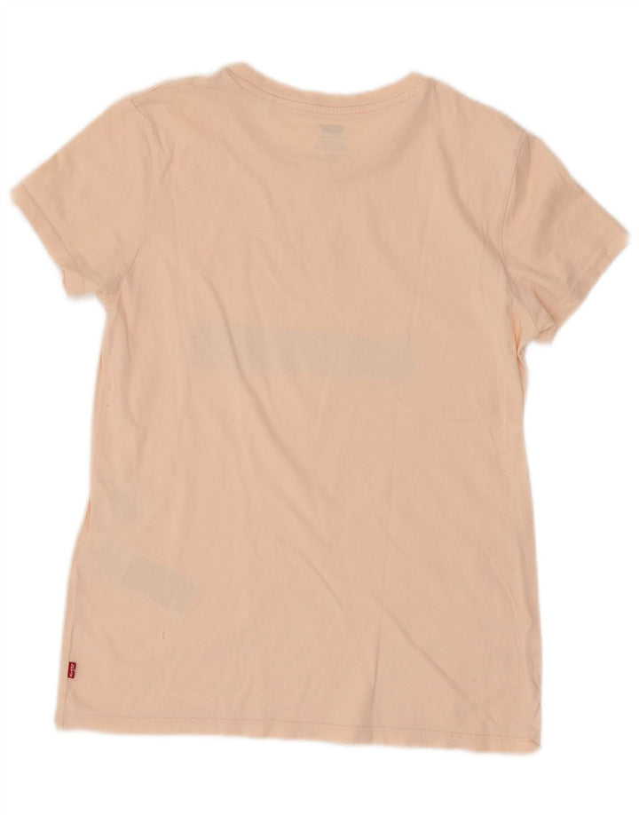 Levi's Camiseta gráfica para mujer Top UK 10 Small Pink Cotton