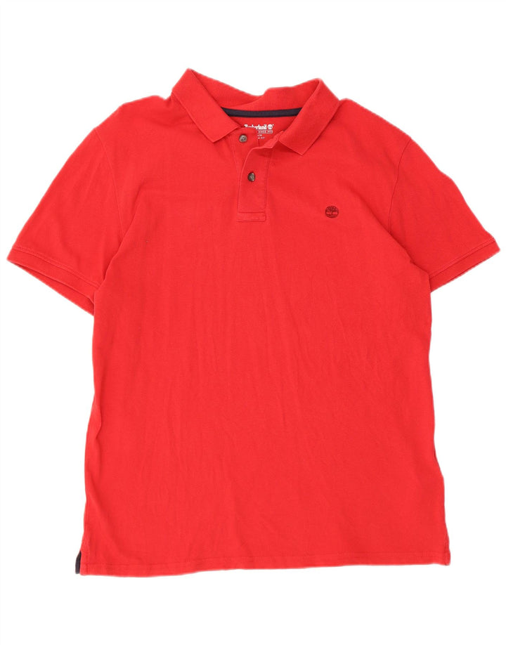 TIMBERLAND Polo Slim Fit para Hombre Algodón Rojo Medio