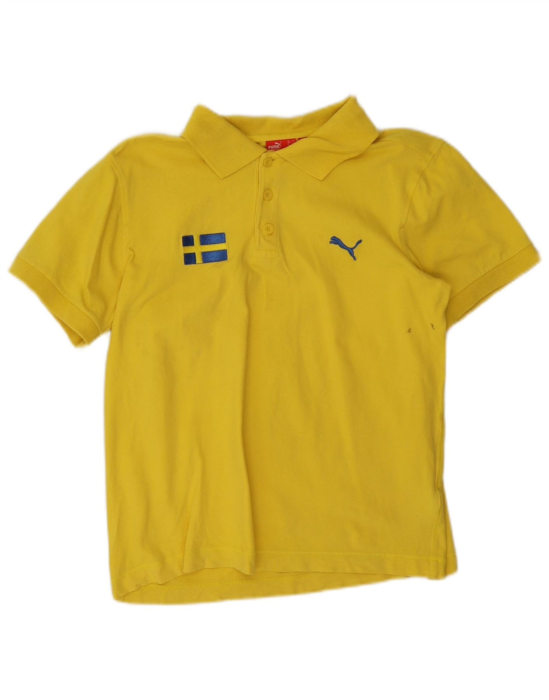 Polo Puma Hombre Pequeño Algodón Amarillo
