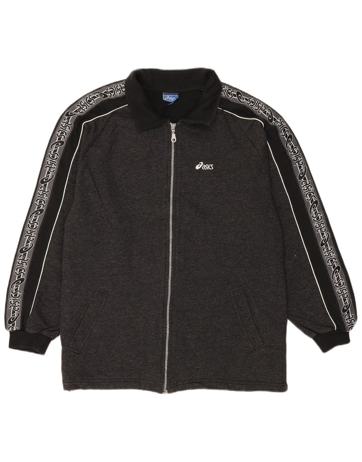 ASICS Mens Graphic Chándal Top Chaqueta XL Gris