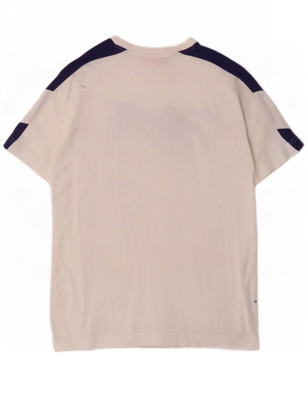 Puma Camiseta gráfica para hombre Top mediano de algodón con bloques de color blanco