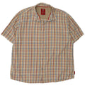 Camisa de manga corta para hombre Fat Face XL Algodón a cuadros beige
