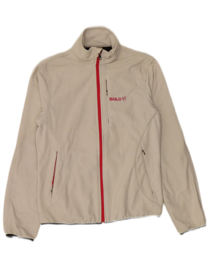 Bailo Chaqueta polar para mujer UK 10 Small Poliéster blanco