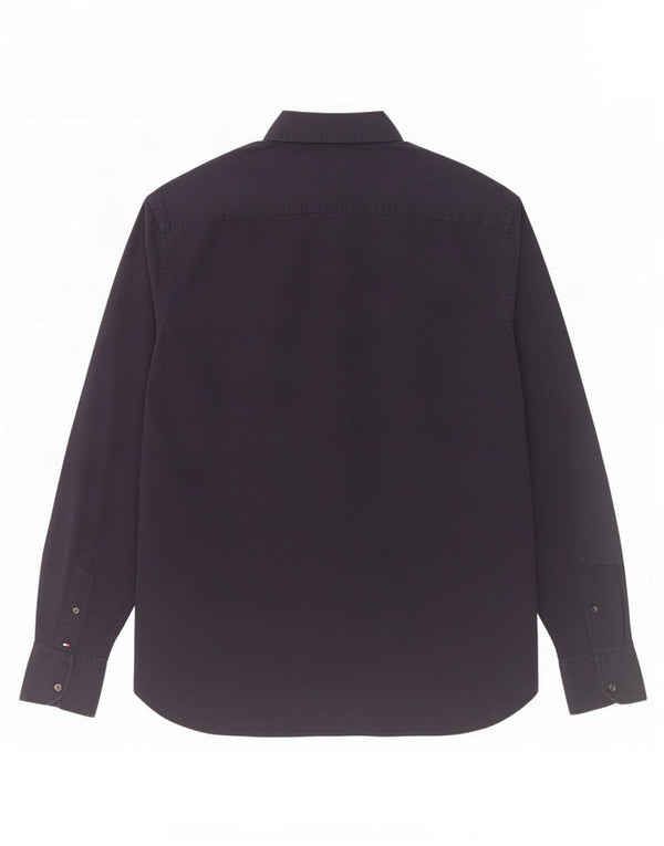 Tommy Hilfiger Camisa ajustada para hombre Algodón azul marino medio