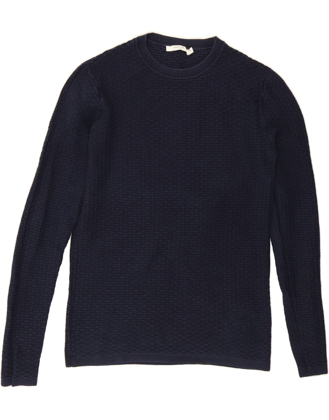 JACK & JONES Mens Crew Neck Jumper Sweater Small Navy Blue Cotton Vintage Jack & Jones and Second-Hand Jack & Jones from Messina Hembry 