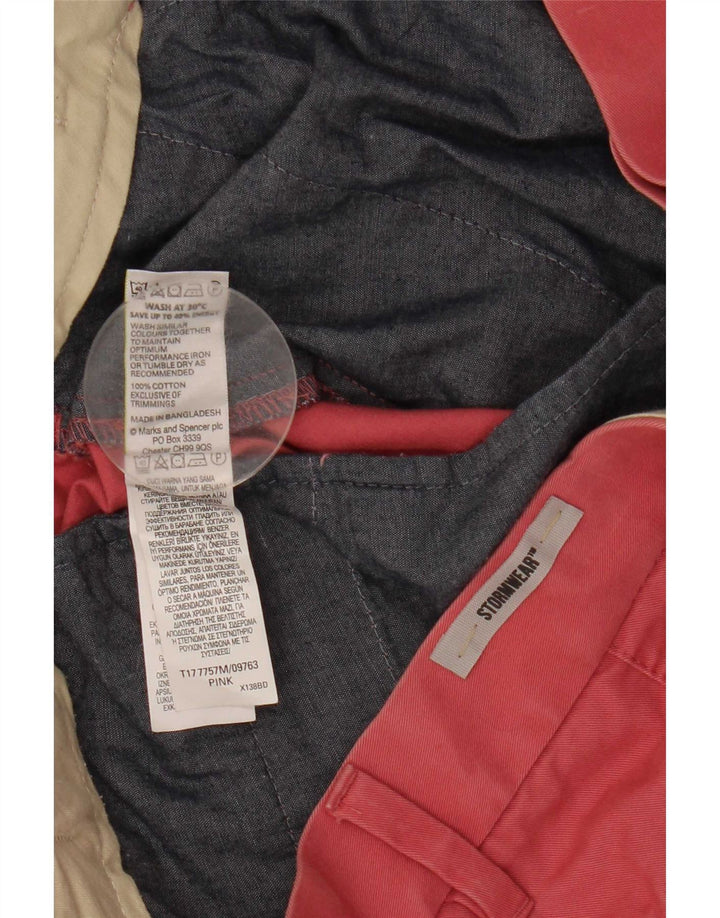 Marks & Spencer Pantalones cortos chinos para hombre W36 Algodón rosa grande