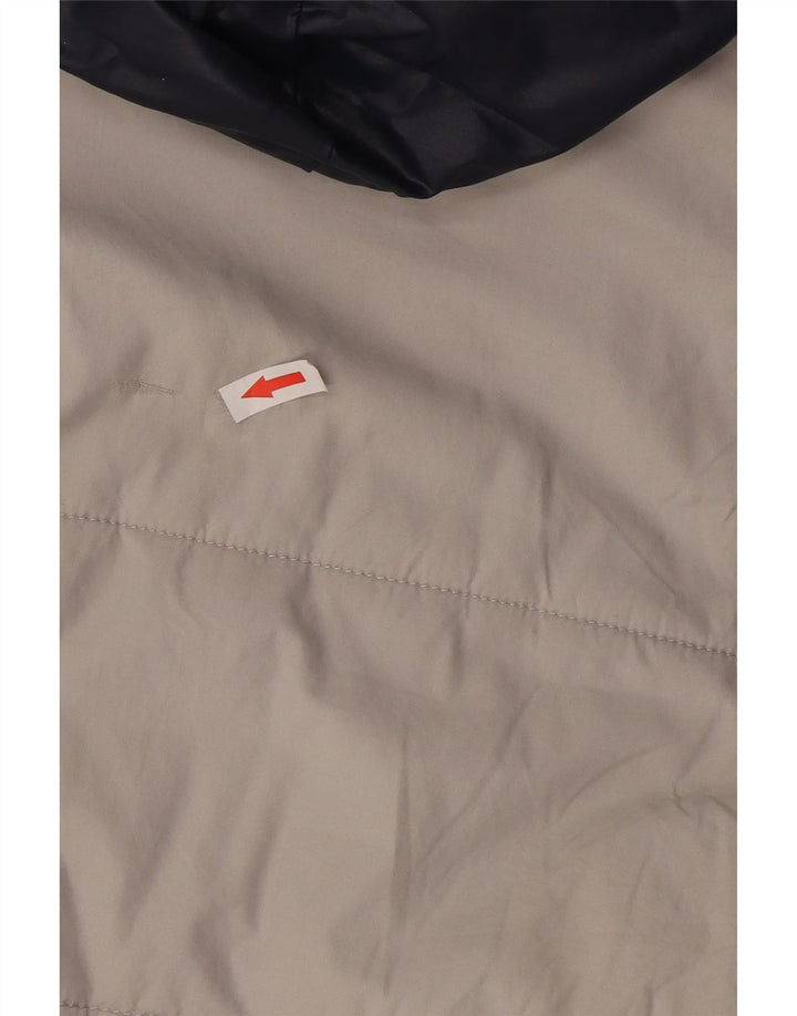 Fila Chaqueta acolchada con capucha para hombre UK 38 Algodón gris medio