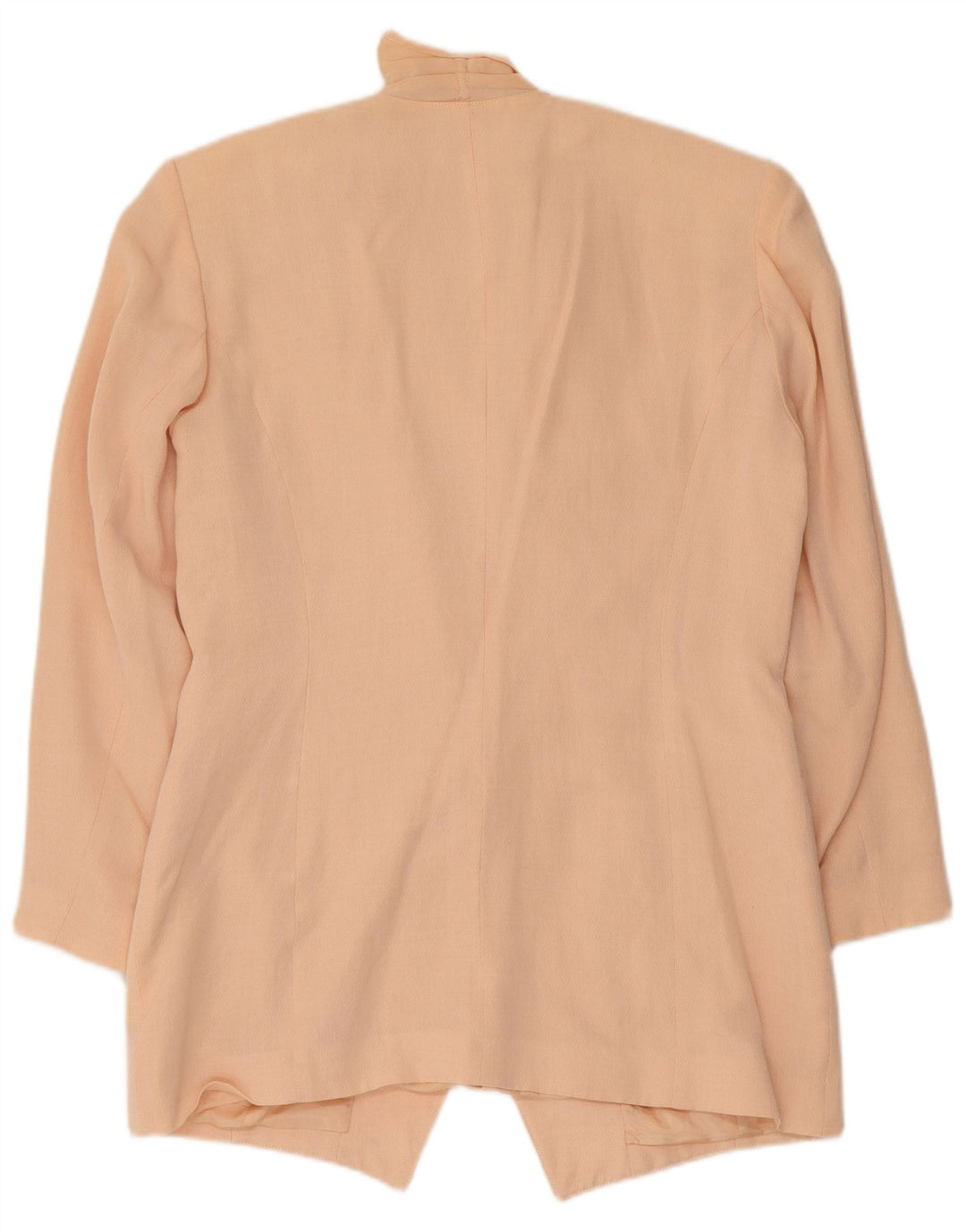Vintage mujer doble pecho Blazer chaqueta Reino Unido 12 viscosa rosa mediana