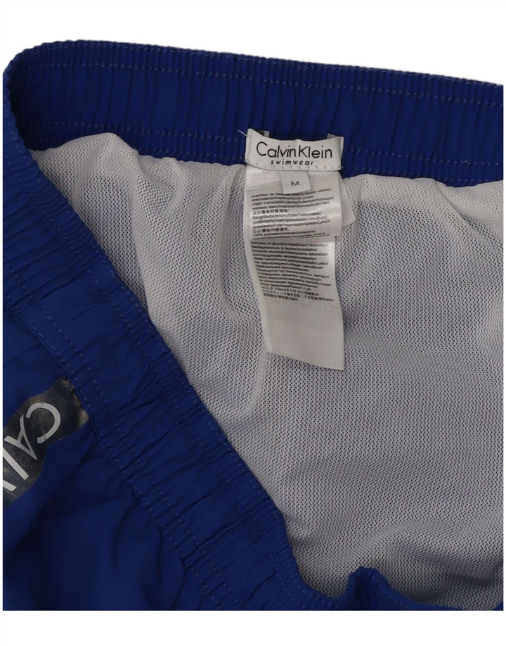 Calvin Klein Shorts De Baño Gráfico Para Hombre Poliéster Azul Medio