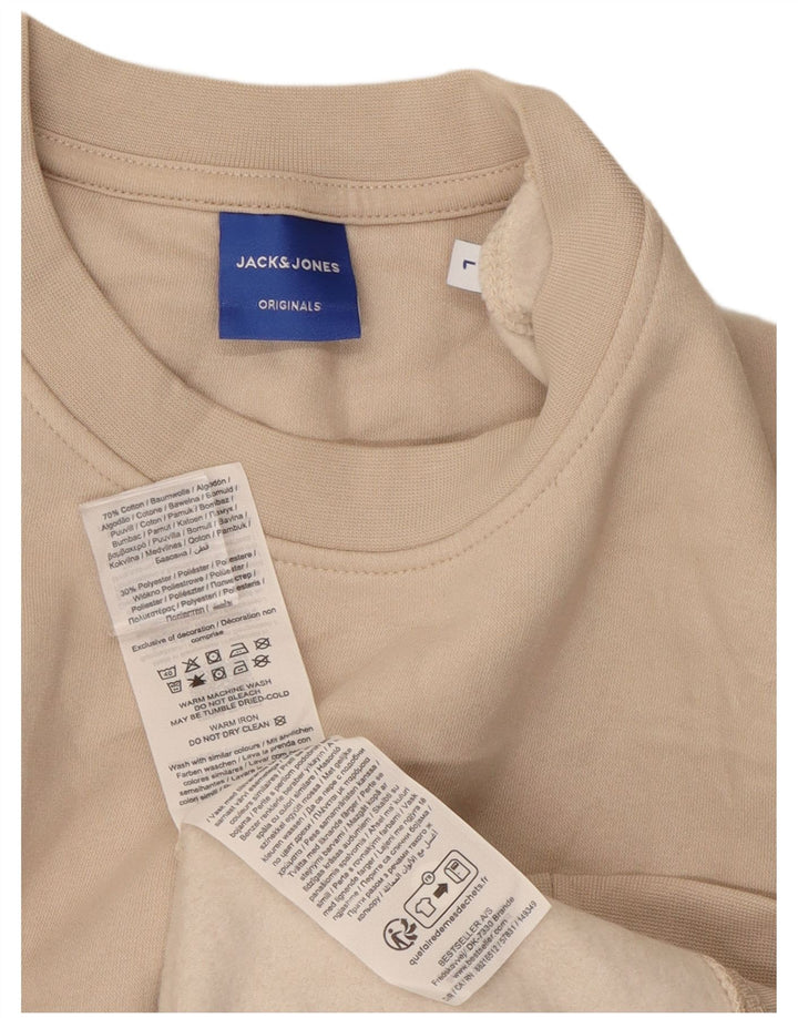 Jack & Jones Hombre Sudadera Jumper Large Beige Algodón
