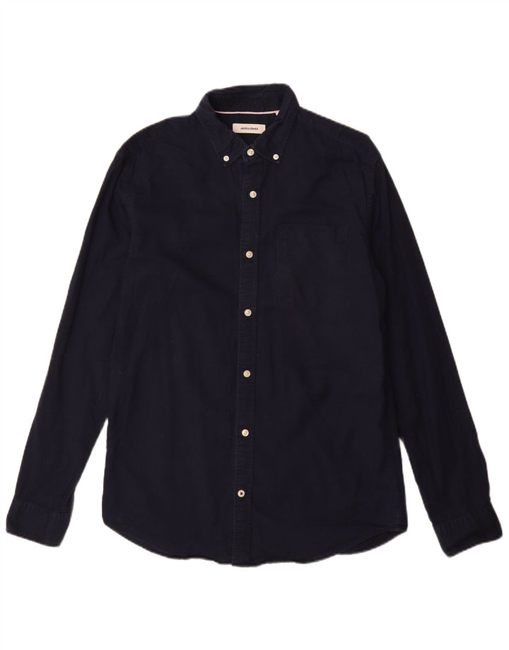 Camisa Jack & Jones Hombre Medium Azul Marino Algodón