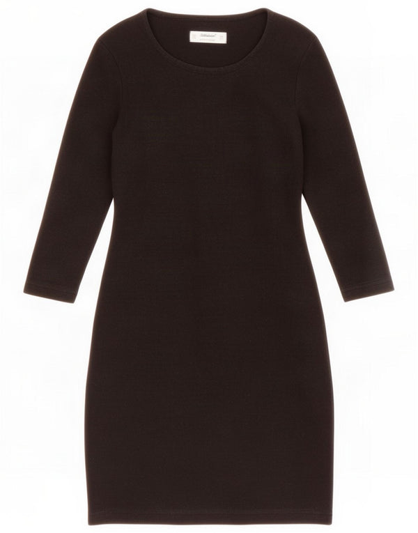 St Michael Womens Long Sleeve Basic Dress UK 12 Medium Black