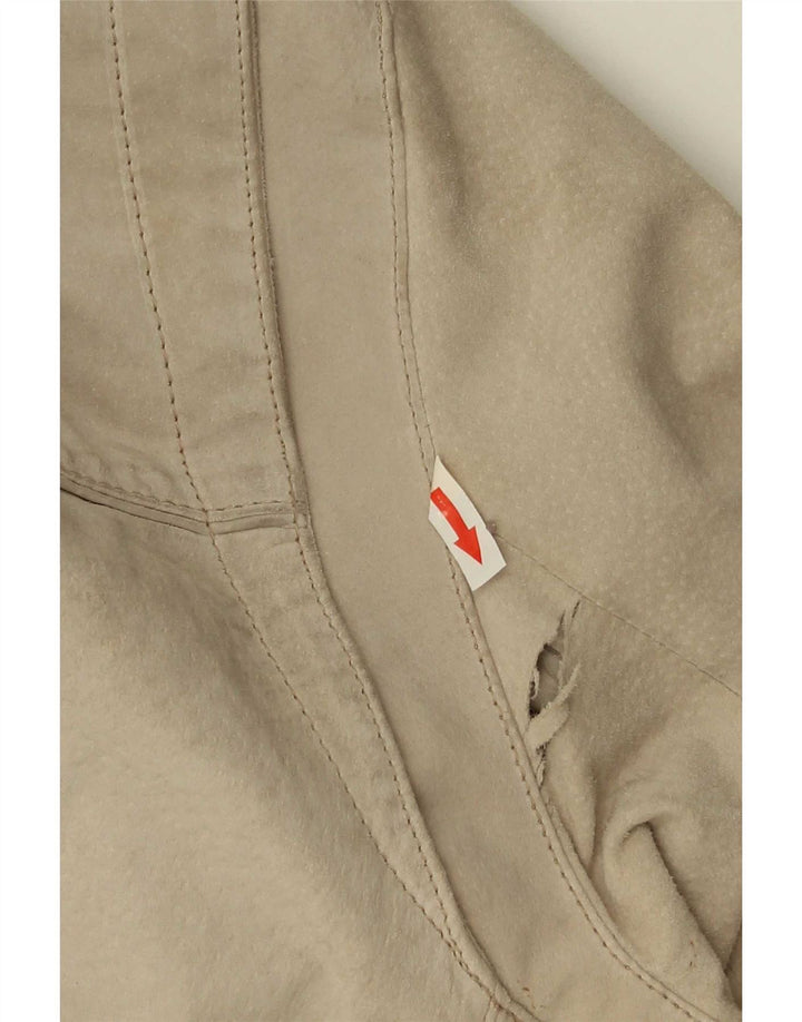 Chaqueta bomber de ante para hombre Heine UK 44 2XL Cuero beige