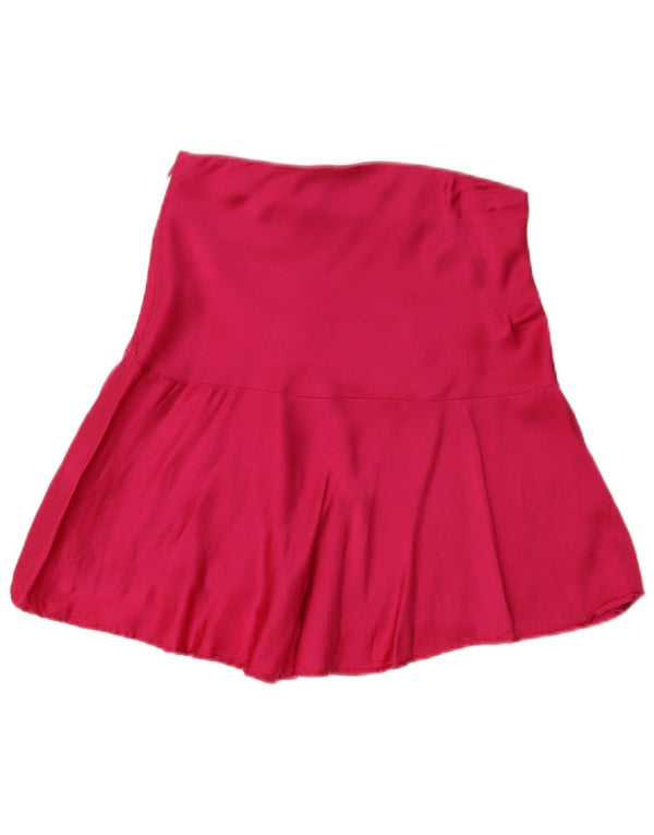 Zara Minifalda Mujer Small W26 Viscosa Rosa