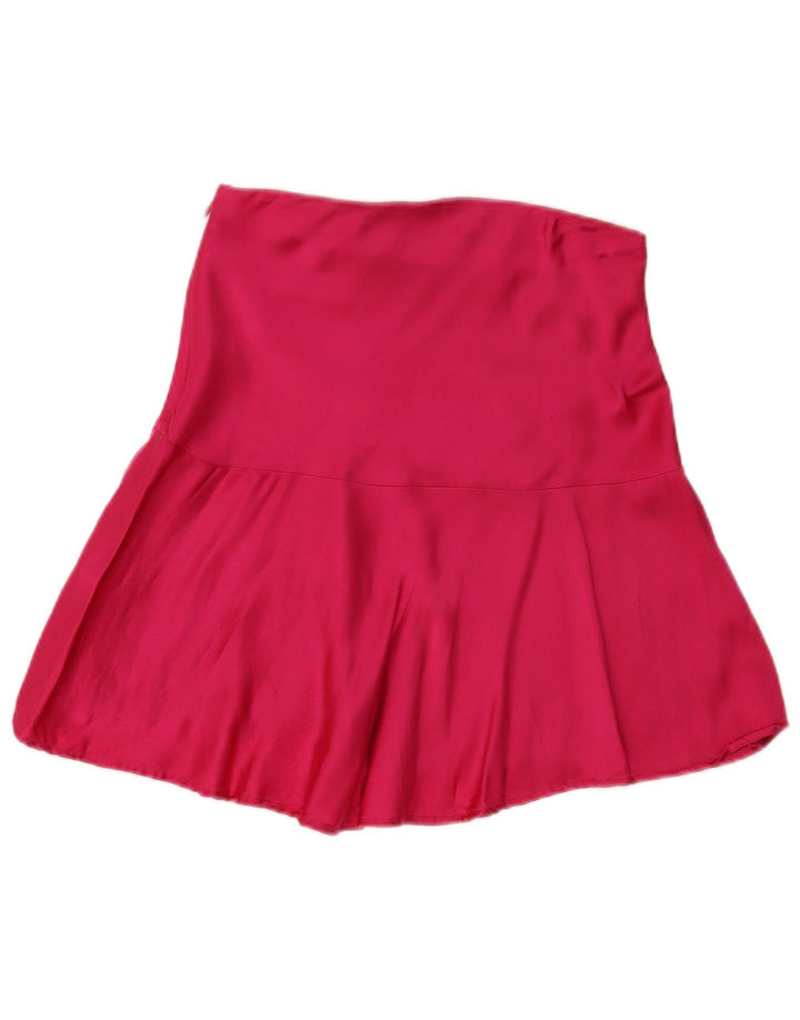 Zara Minifalda Mujer Small W26 Viscosa Rosa