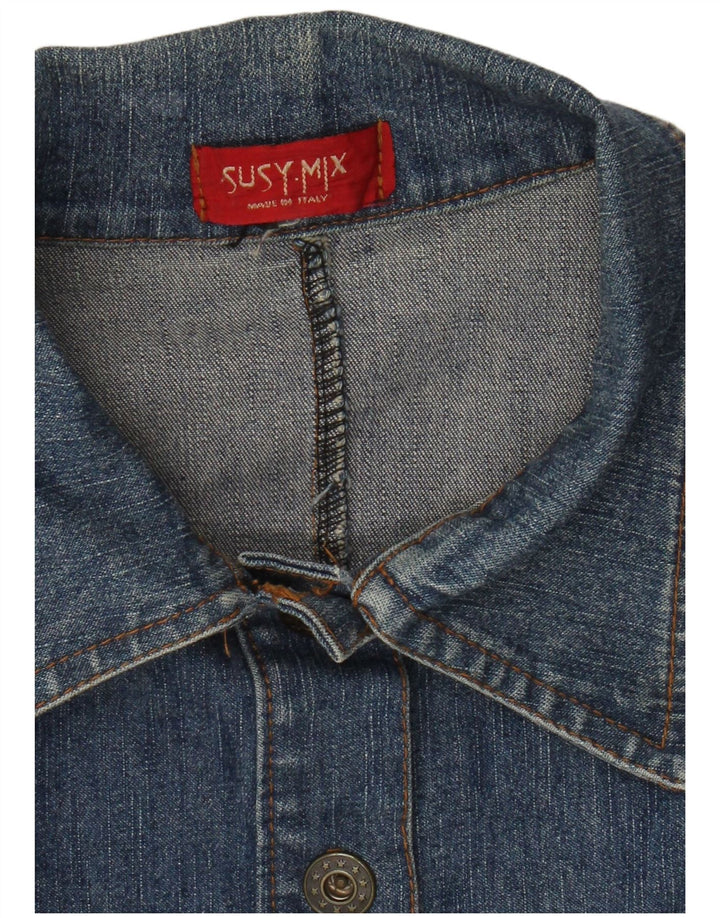 Susy Mix Gabardina vaquera para mujer UK 10 Small Blue