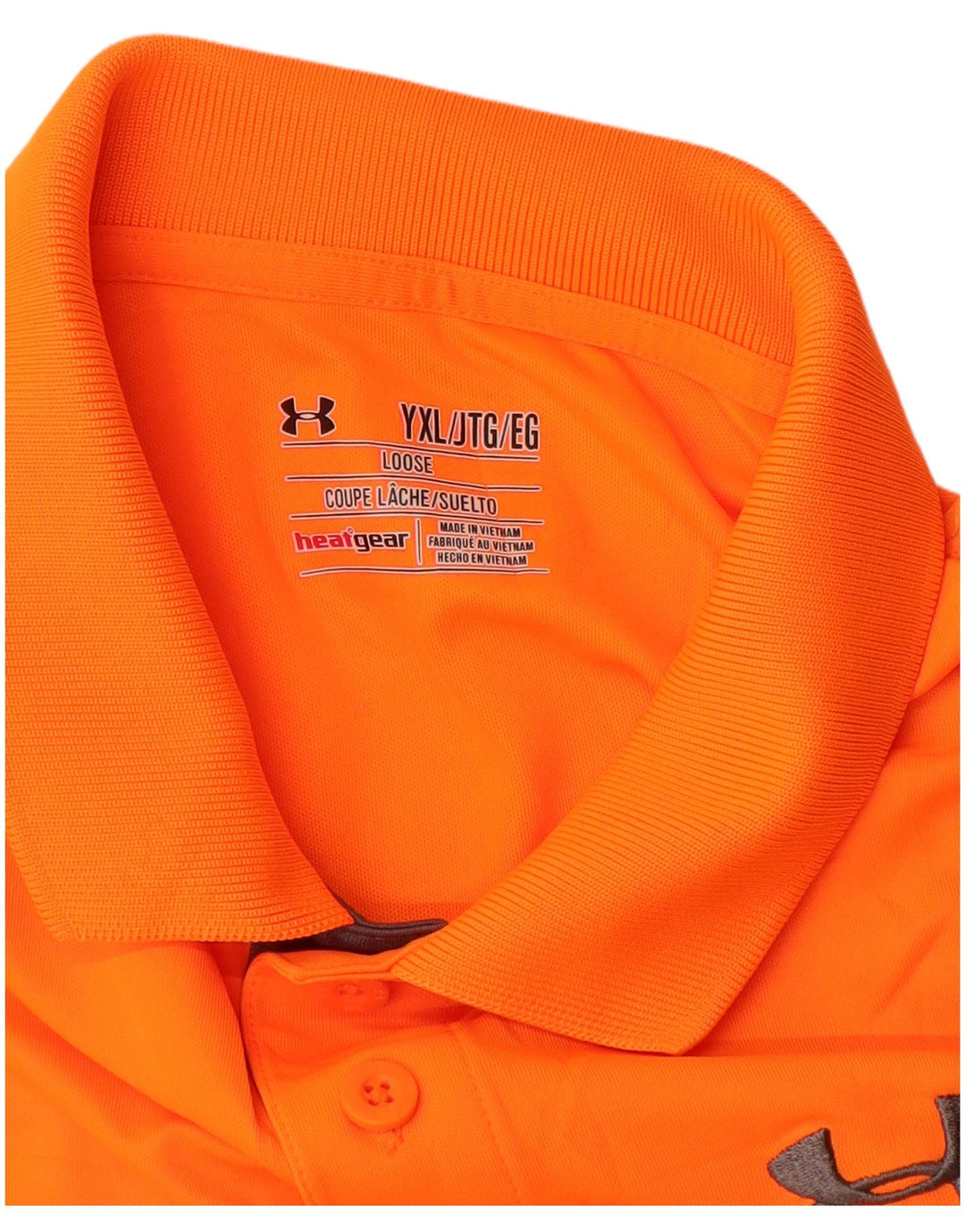 UNDER ARMOUR Polo Heat Gear para niño 13-14 años XL Naranja