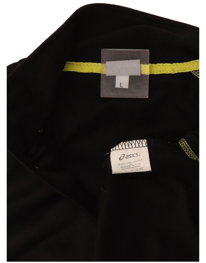 Asics - Chaqueta de chándal para mujer, talla 40, talla grande, poliéster negro