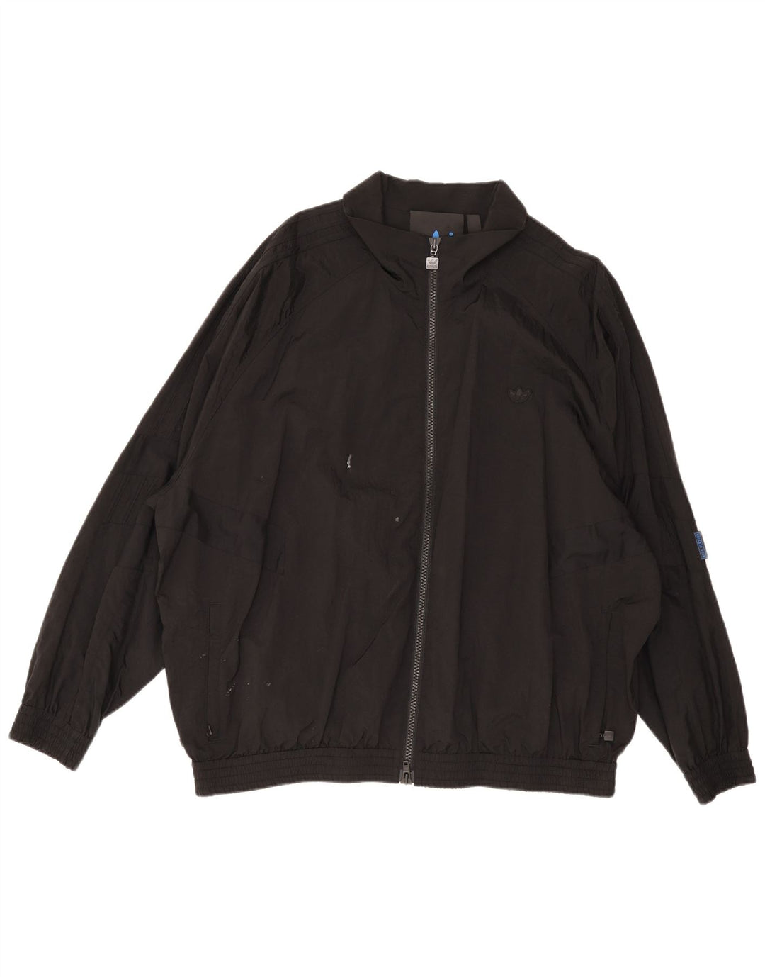 Adidas - Chaqueta bomber holgada para hombre, talla 42, XL, poliamida negra