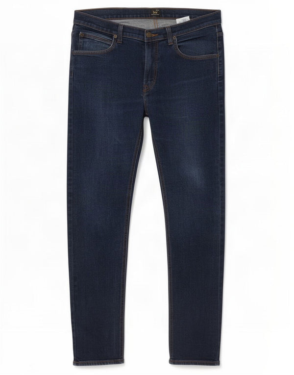Lee Mens Luke Tapered Slim Jeans W34 L34 Algodón Azul Marino