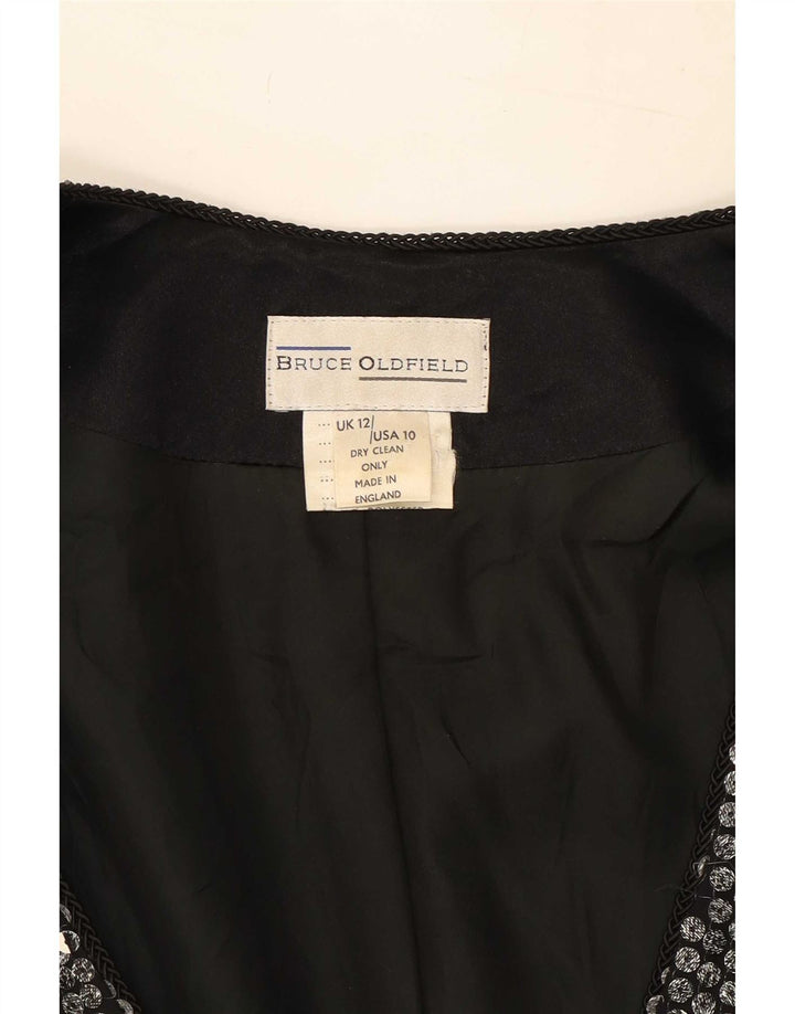 Bruce Oldfield Chaqueta Blazer para Mujer Reino Unido 12 Plata Mediana