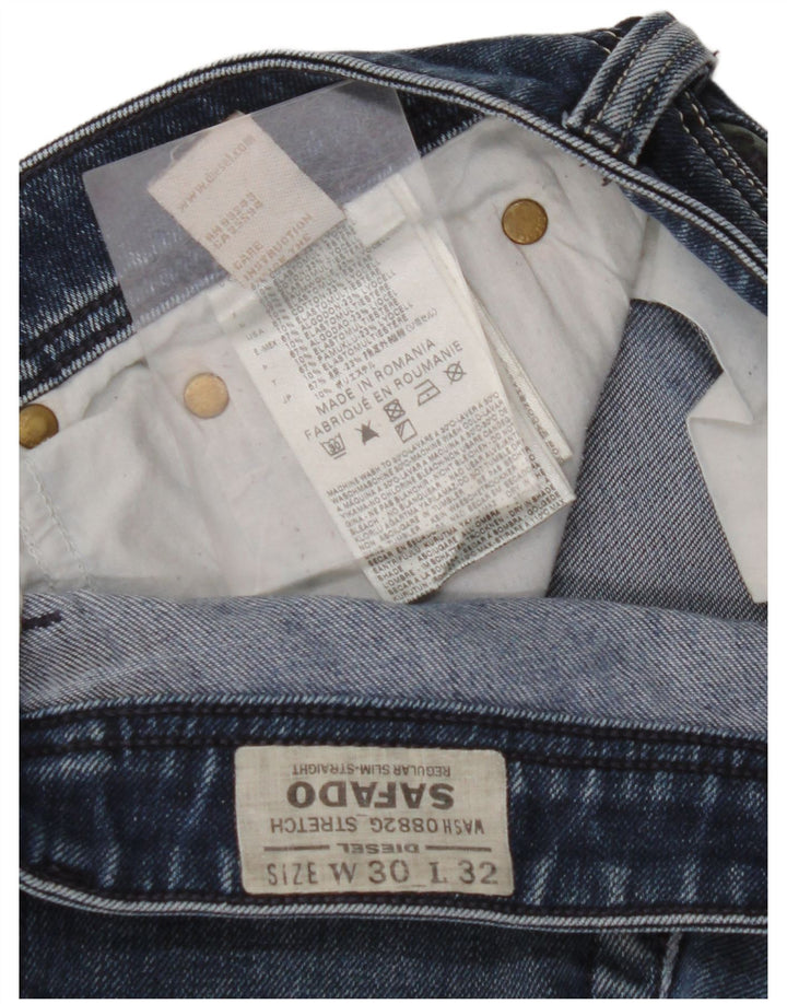 DIESEL Vaqueros Rectos Safado Regular Slim W30 L27 Algodón Azul Hombre