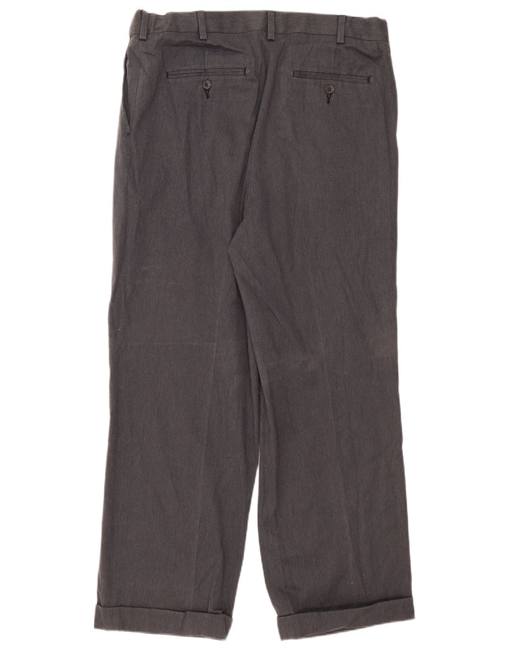 Eddie Bauer Pantalón chino con pinzas para hombre W36 L31 Gris clásico