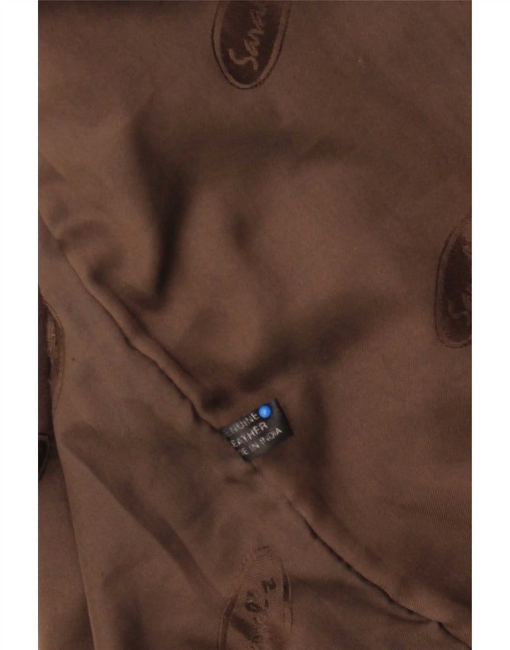 Vintage hombres chaqueta de cuero Reino Unido 40 marrón grande