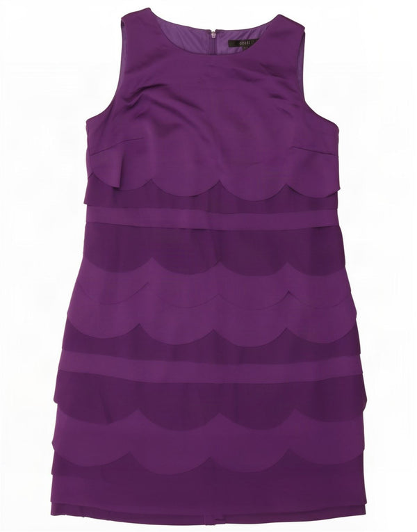 Vestido tubo sin mangas para mujer Coast UK 44 Grande Acetato de rayas moradas
